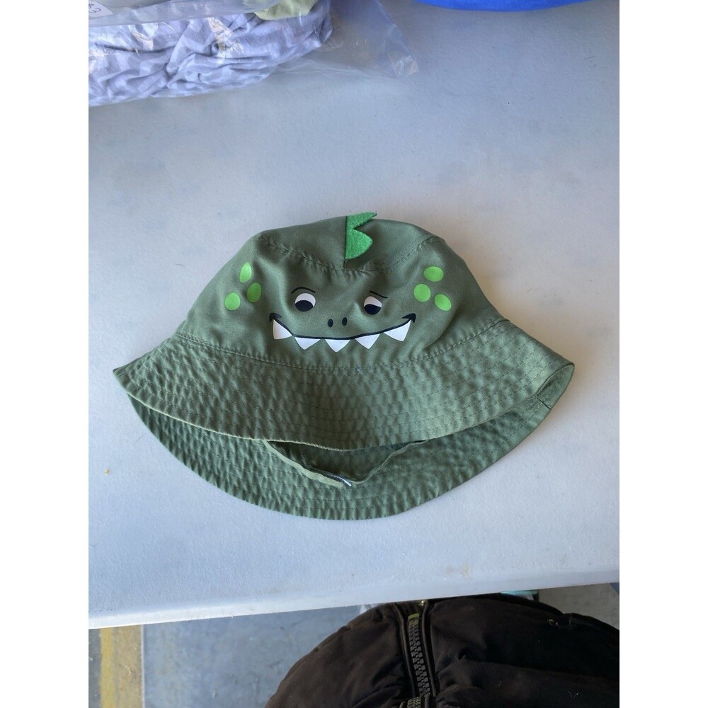 Baby Boy Dinosaur Bucket Hat Green Spikes 6-18 Months